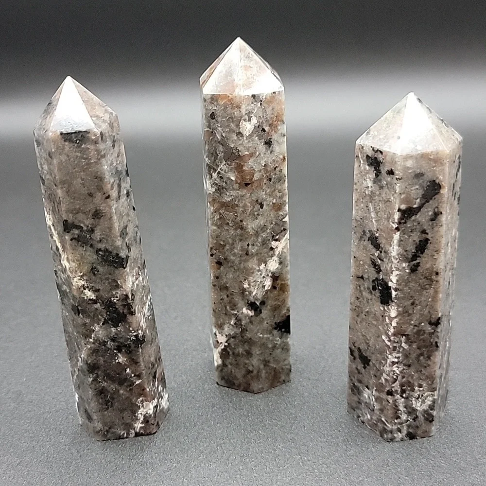 Lot of 3 Yooperlite Towers Natural Gemstone UV Reactive Hand Crafted 234g